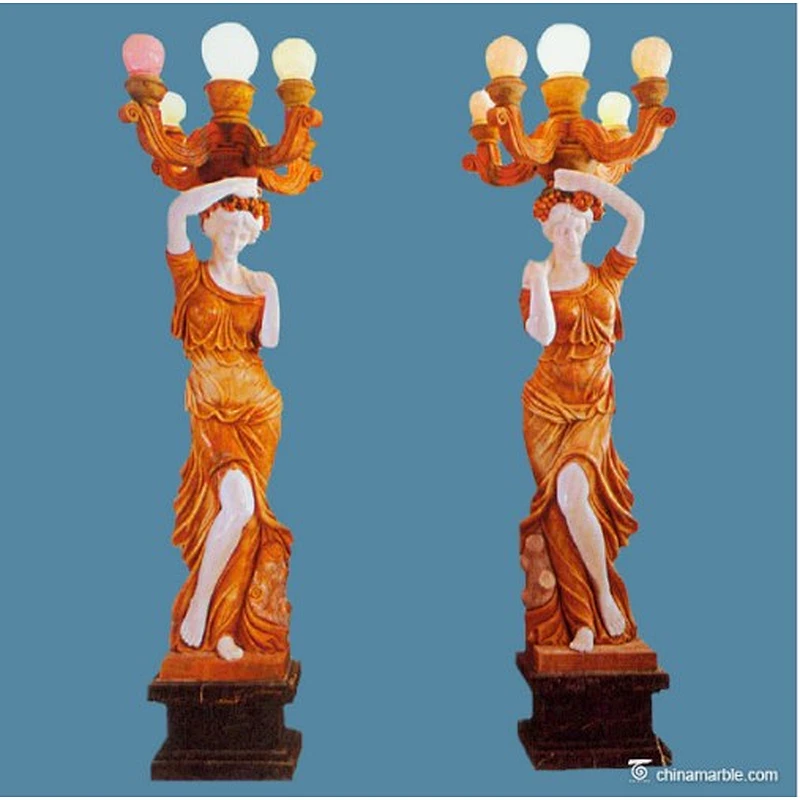 life size lady lamp statue with lamp/life size human statue