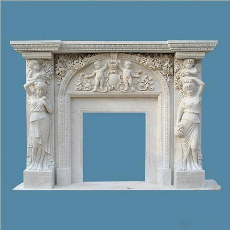 Freestanding Luxury Carved Marble Stone Fireplaces/fireplace mantles