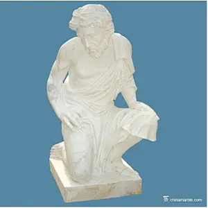 nude living statue/marble god statue/white nake man statue