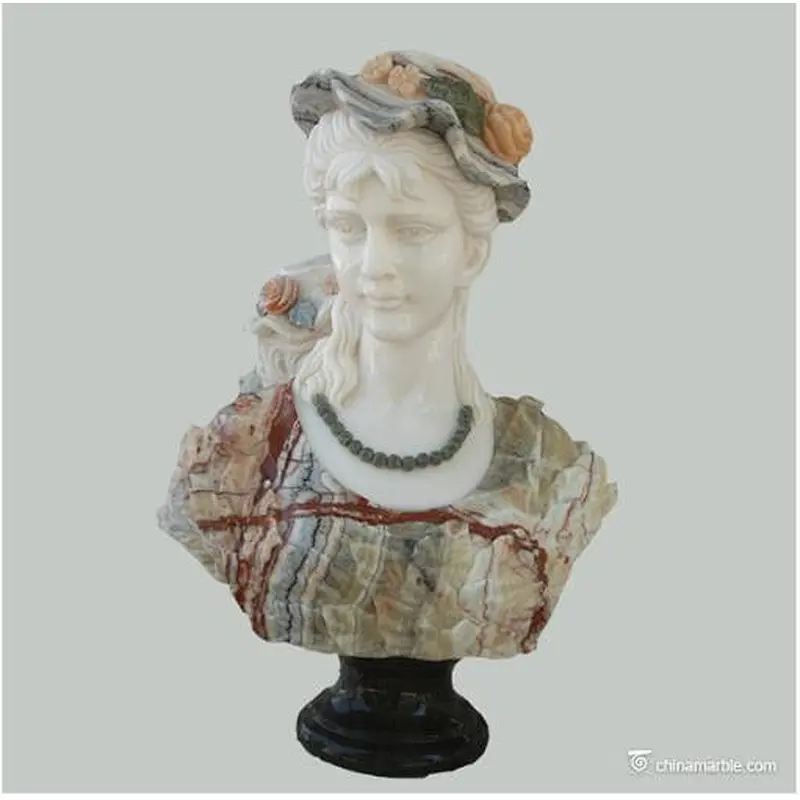 female marble bust sculpture