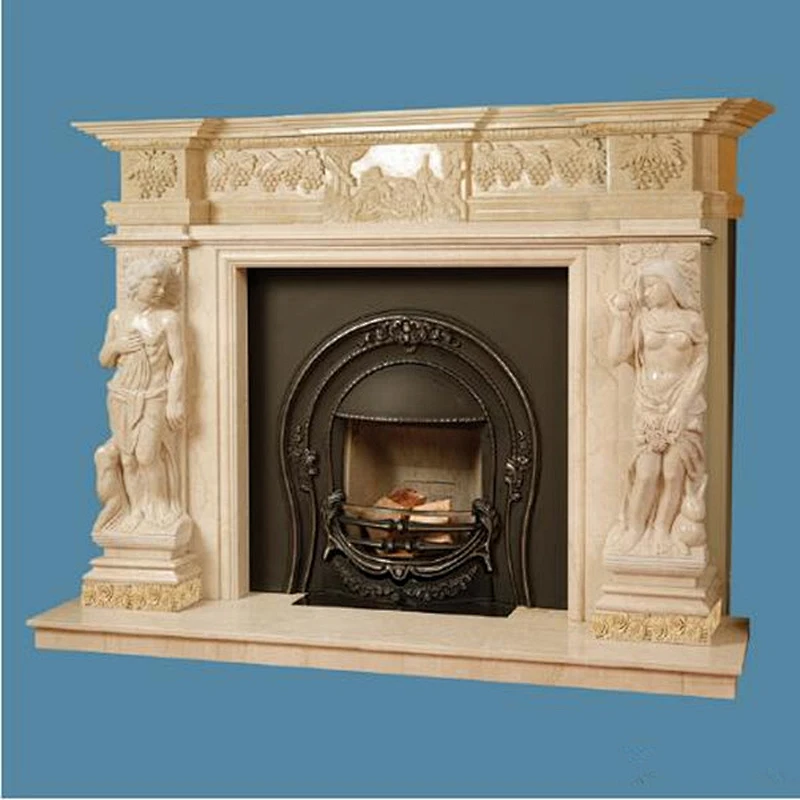 Western Antique White Marble surrounds/Victorian Fireplace Mantel