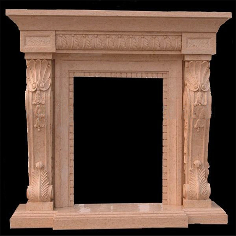 Chinese Cheap Faux Stone Carved Angel Fireplace Mantle