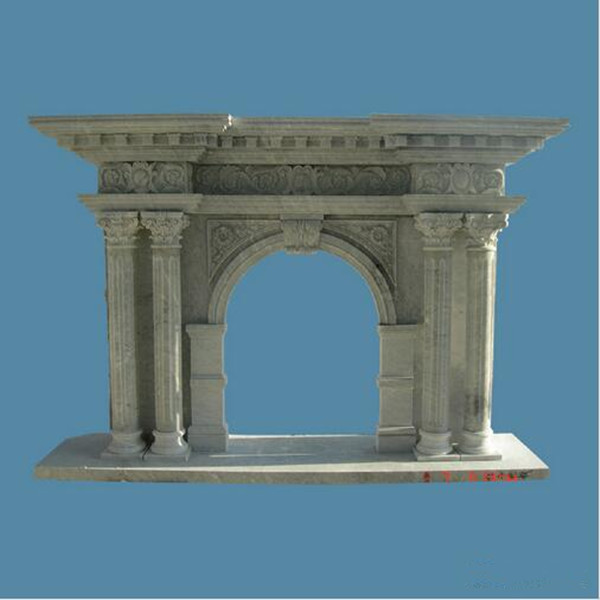 Black Granite Stone Marble Fireplace Surround Mantel