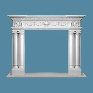 column fireplace mantel/pillar fireplace/carved fireplace mantels