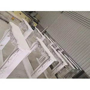 White Marble stone fireplace mantel/natural marble fireplace surrounds