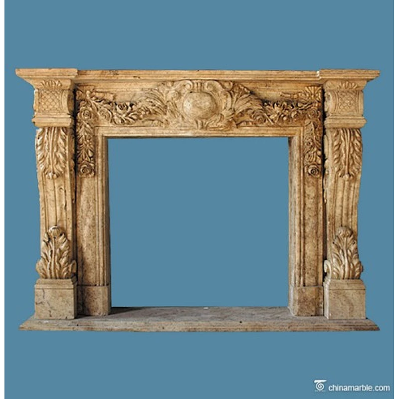 stone fireplace mantel/fireplace ornamental/cantera stone fireplace mantels