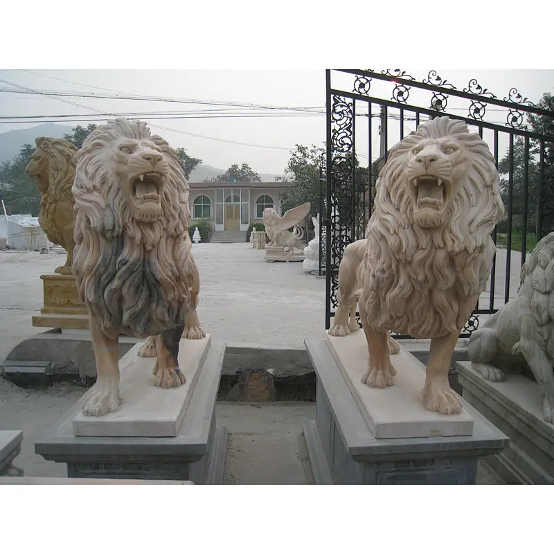 stone lionlion with wings statue/winged lion statue/antique marble statues for sale