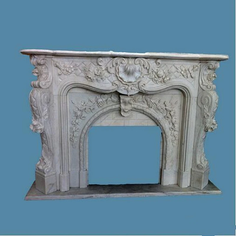 Indoor Used Freestanding Home Decorative Antique Fireplace Mantels Surrounds/marble mantels