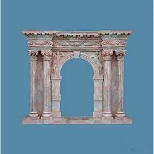 Beautiful and atmospheric Pillar Carved marble Fireplace Mantel