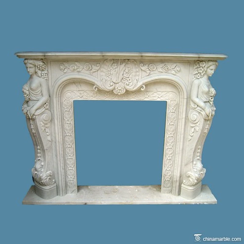 Carved Stone Fireplace Mantel/marble fireplace shelft
