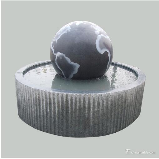 water fountain floating/black marble fountain with rolling ball