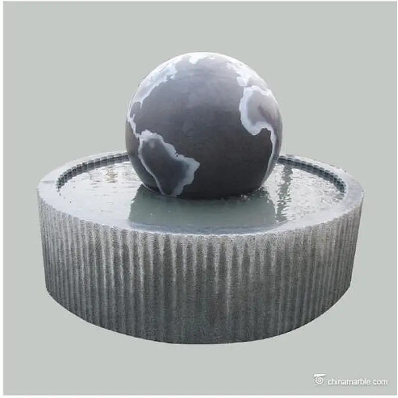 water fountain floating/black marble fountain with rolling ball