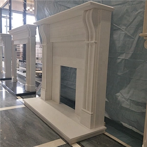 Beige Marble Fireplace Frame Mantel/marble fireplace surrounds