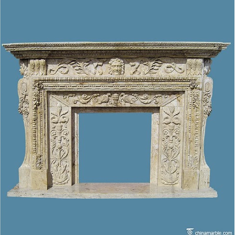 marble fireplace surround with column/antiquate fireplace/stone fireplace surround