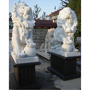 roaring lion statue/antique stone statues/life-size stone statue