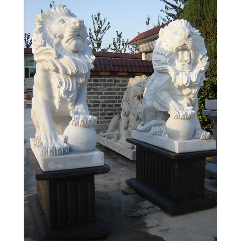 roaring lion statue/antique stone statues/life-size stone statue