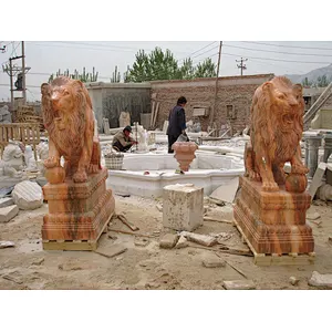 stone lionlion with wings statue/winged lion statue/antique marble statues for sale