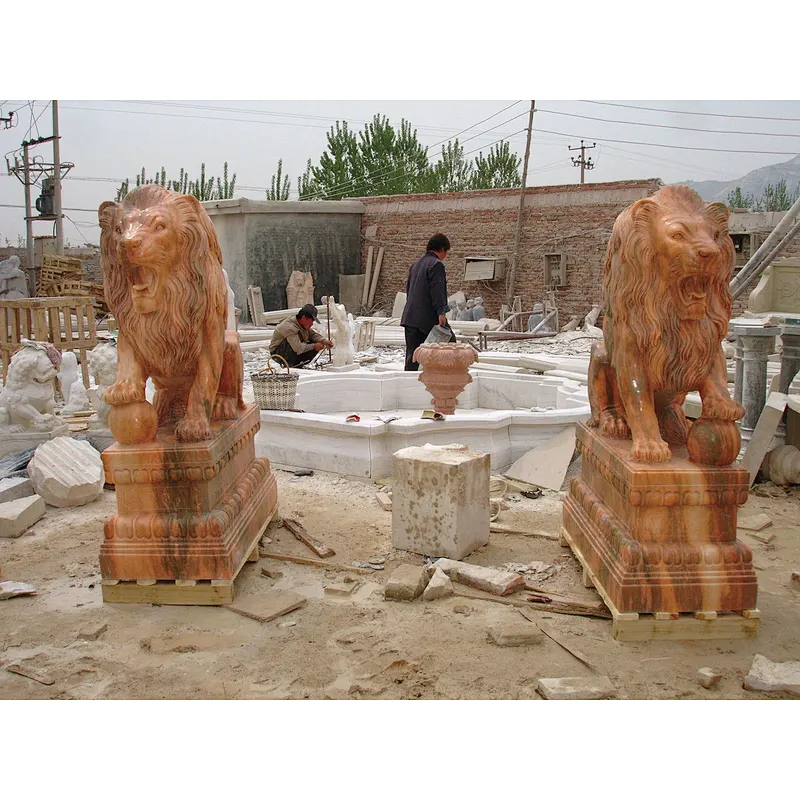 stone lionlion with wings statue/winged lion statue/antique marble statues for sale