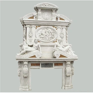 luxury fireplace mantel/indoor used fireplace mantel/marble fireplace surround
