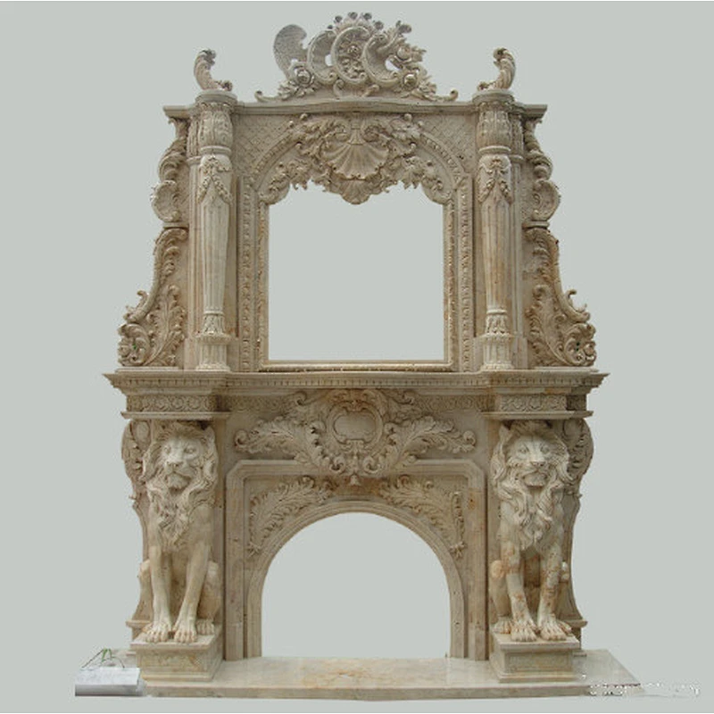 modern fireplace/marble fireplace surround/indoor double fire place