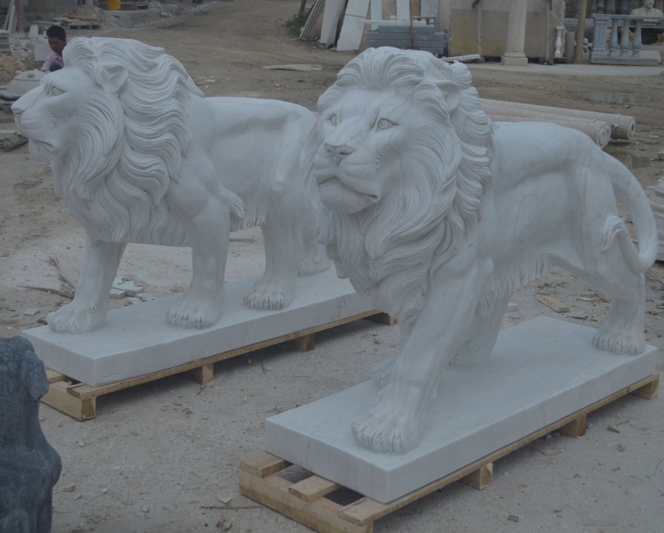 lion garden statue/garden decoration lion statue/lion stone statue