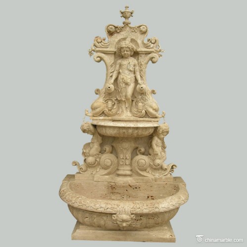 stone boy fountain garden outdoor/water wall fountain garden