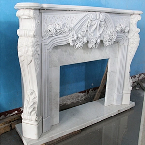 Free Standing Hand Carved Quartz Fireplace Surround With Dragon Carvings