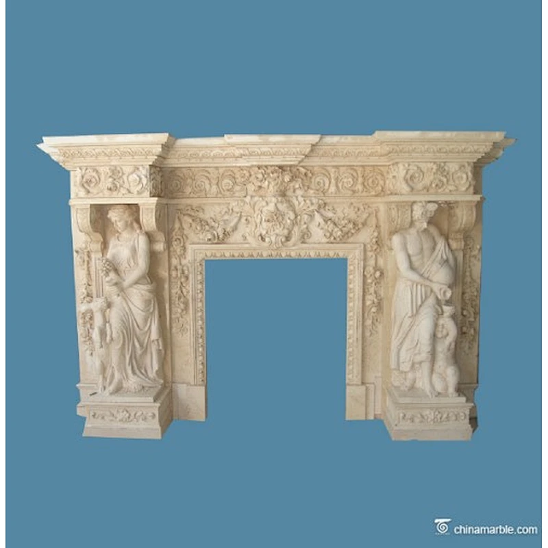 Brown Marble Fireplace Mantel/UK style fireplace surrounds