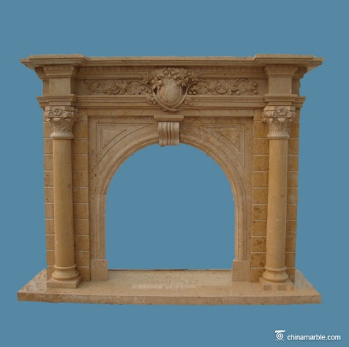 limestone fireplace mantel/natural stone fireplace surrounds