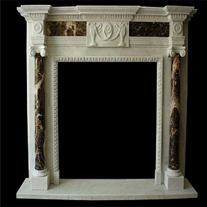 Free Standing Hand Carved Quartz Fireplace Surround With Dragon Carvings
