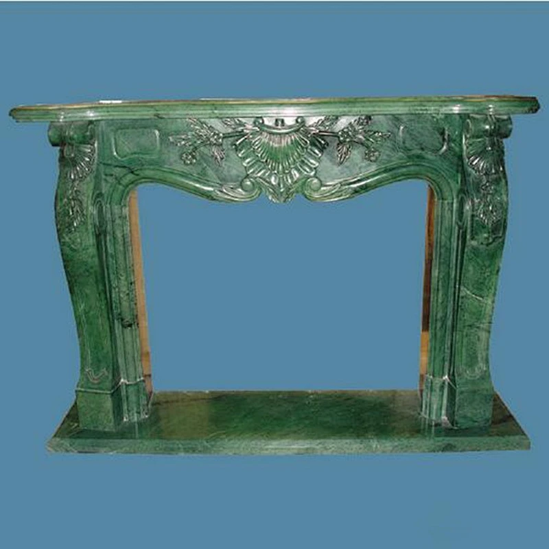 Italian Carrara Green Marble Fireplace/stone fireplace mantles