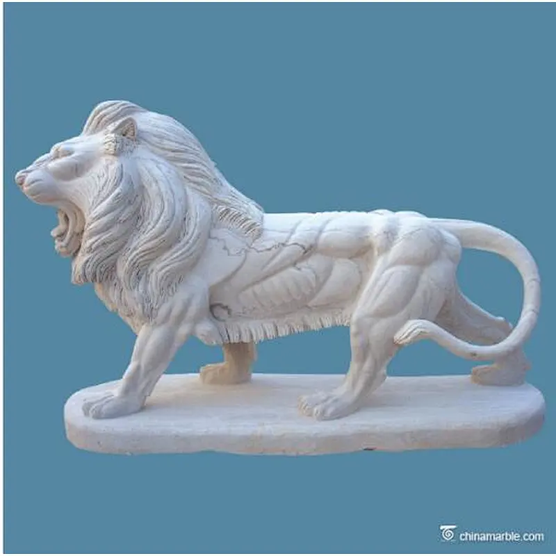 Marble Lion Sculpture/Stone Garden Sculpture/Modern Marble Sculpture