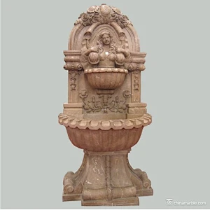 nude boy garden fountain/garden marble fountain/outdoor wall fountain