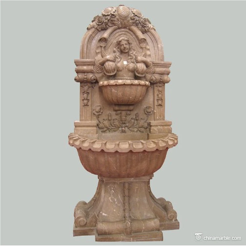nude boy garden fountain/garden marble fountain/outdoor wall fountain