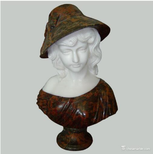 female marble bust sculpture