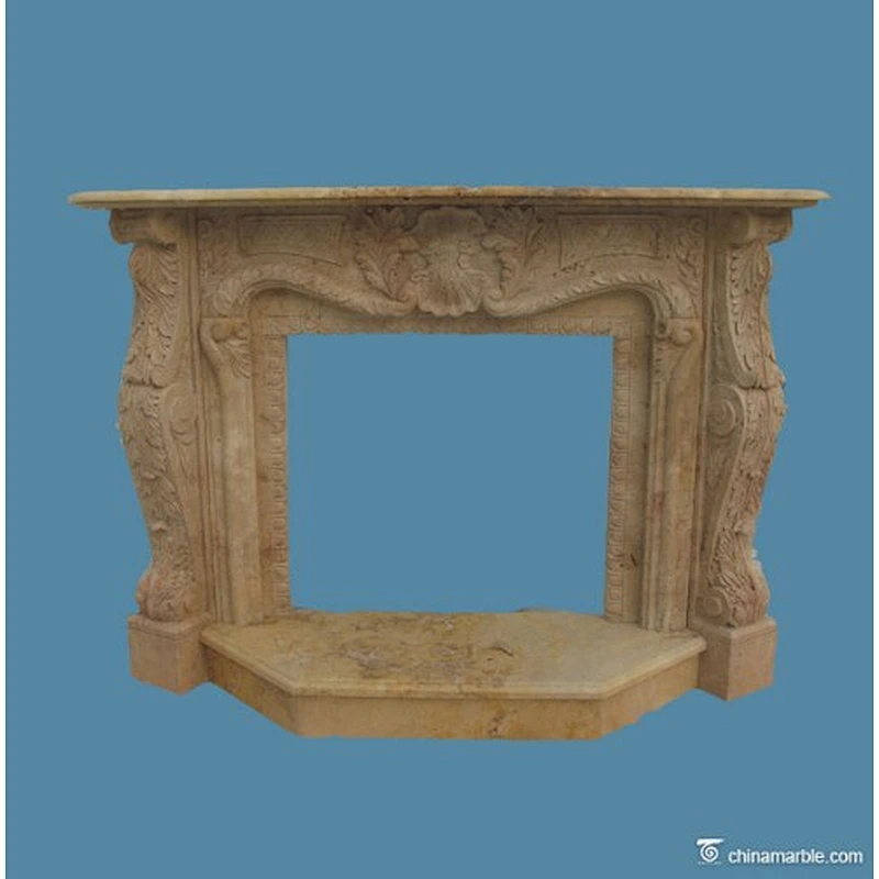 column fireplace mantel/pillar fireplace/carved fireplace mantels