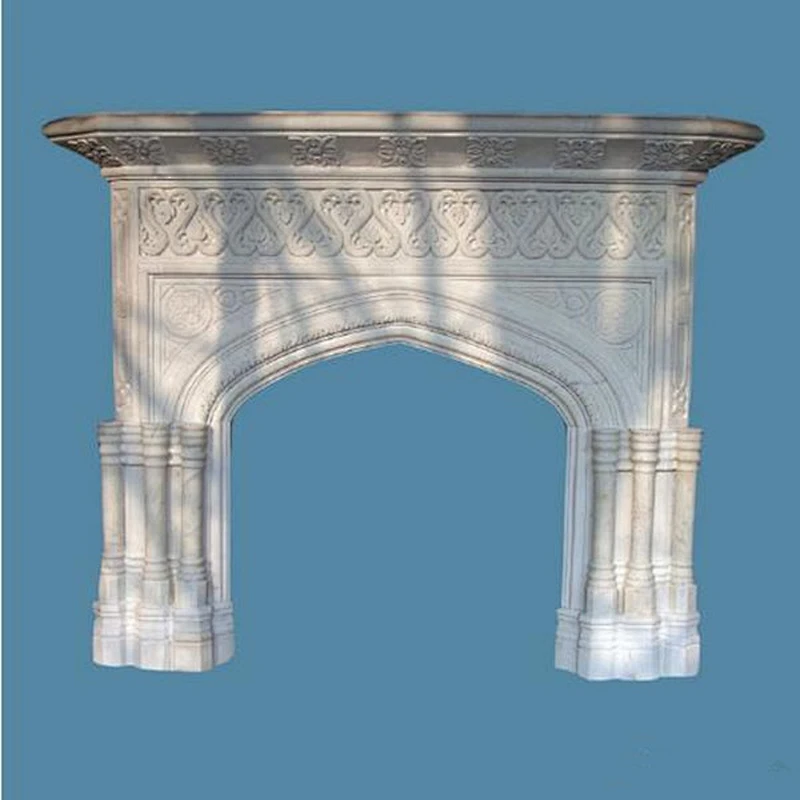 Indoor Used Freestanding Home Decorative Antique Fireplace Mantels Surrounds/marble mantels