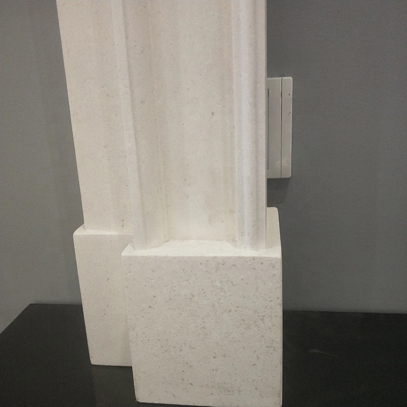 Simple Design Decorative Natural White Marble Indoor English Fireplace