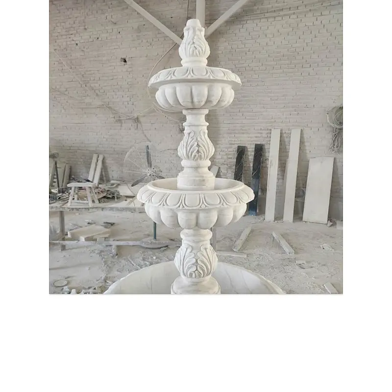3 tier outdoor water fountain for garden/large stone fountain