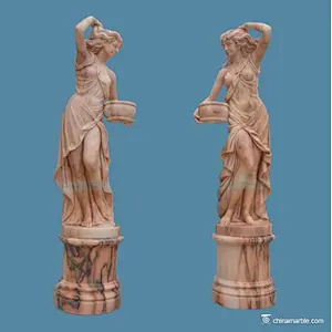 angel statue with lamp/angel statue for gardens/angel statue garden