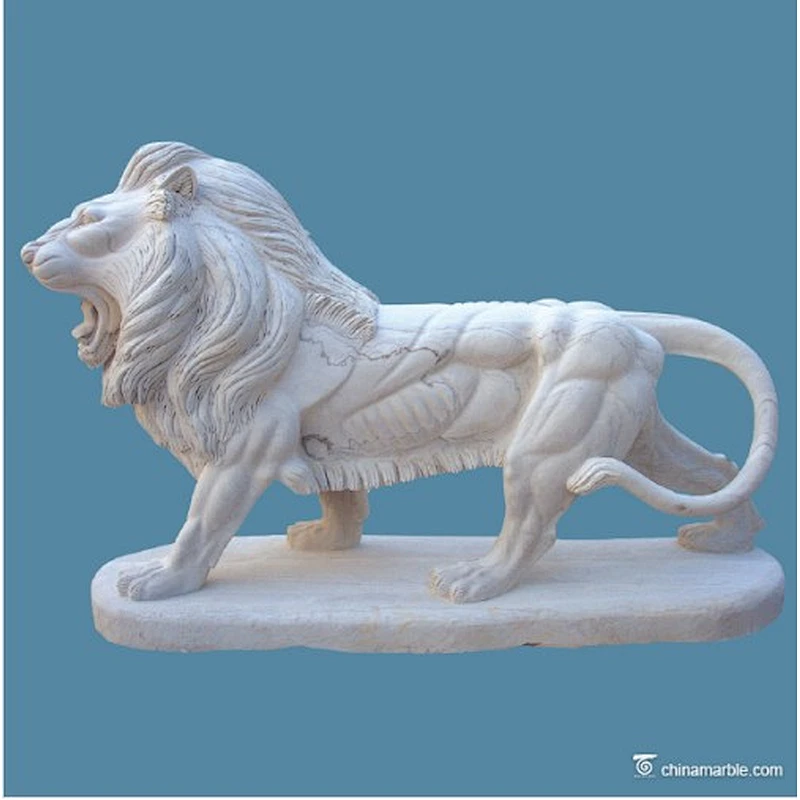 large animal statues/antique marble statues/large lion statue