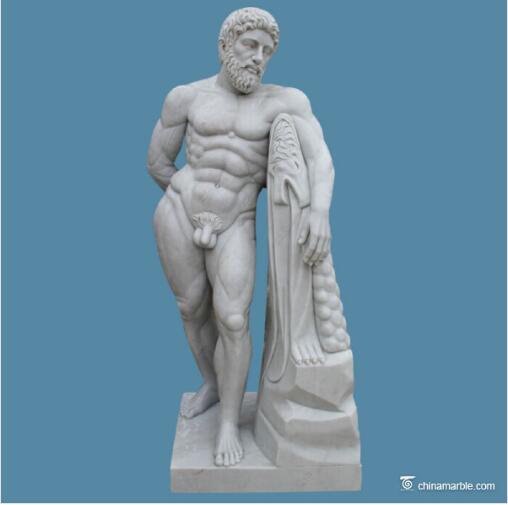 nude living statue/marble god statue/white nake man statue