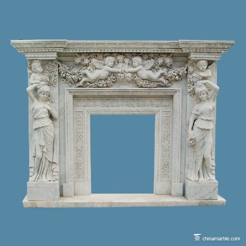 fireplace surround marble/fireproof material fireplace mantels/american fireplace