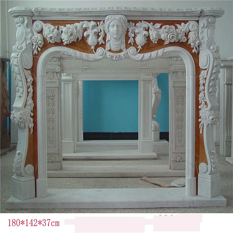 Retro Decorative Marble Fire Fireplace Surround Frame
