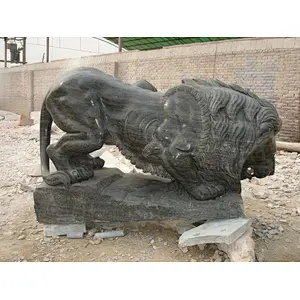 front door lion statue/chinese lion statue/lion stone statue