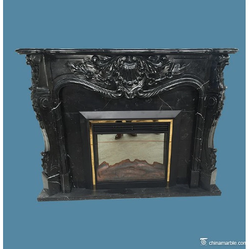 marble fireplace surround with column/antiquate fireplace/stone fireplace surround