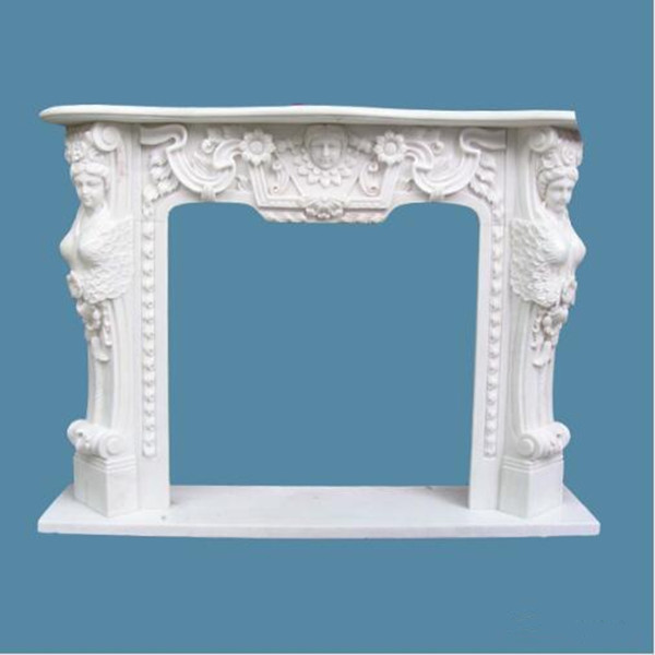 Western Antique White Marble surrounds/Victorian Fireplace Mantel