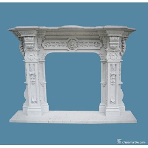 style selections fireplace/marble fireplace surround with column/pillar fireplace