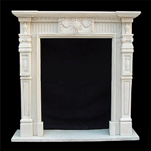 Chinese Cheap Faux Stone Carved Angel Fireplace Mantle