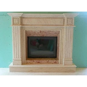 Practical and attractive fireplace mantel /limestone fireplace surround